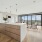 Living Room with large kitchen island and windows